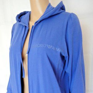EMPORIO ARMANI Sweater/Hoodie, M, royal blue, logo, cotton, preowned